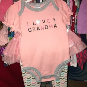 Pink I Love Grandma 2 Piece Pant/Skirt